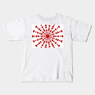 Red hearts Kids T-Shirt